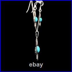 Turquoise Jewelry Zia Dangle Earrings and Necklace Sterling Silver Jewelry