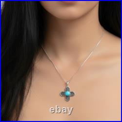 Turquoise Jewelry Zia Dangle Earrings and Necklace Sterling Silver Jewelry