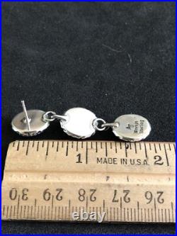 Turquoise Kingman Opal Sterling Silver Earrings Navajo Avin Joe Post 3105