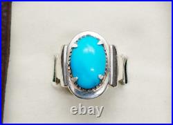 Turquoise Mens Ring Feroza Jewelry Sterling Silver 925 Natural Gemstone SIze 11 Turquoise Mens Ring Feroza Jewelry Sterling Silver 925 Natural Gemstone SIze 11