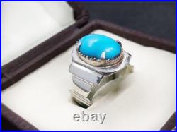 Turquoise Mens Ring Feroza Jewelry Sterling Silver 925 Natural Gemstone SIze 11 Turquoise Mens Ring Feroza Jewelry Sterling Silver 925 Natural Gemstone SIze 11
