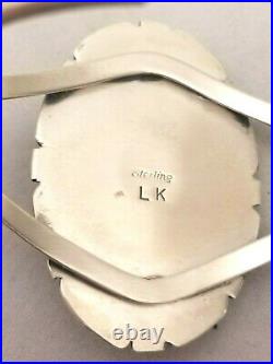 Turquoise Navajo Bracelet, Sterling Silver Cuff Bracelet Size 6 1/2 Larry Kaye