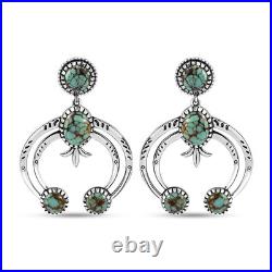 Turquoise Oval 925 Sterling Silver Dangle Drop Earrings Jewelry Gifts Ct 4.63 Turquoise Oval 925 Sterling Silver Dangle Drop Earrings Jewelry Gifts Ct 4.63