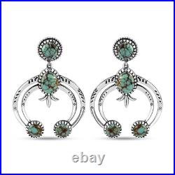 Turquoise Oval 925 Sterling Silver Dangle Drop Earrings Jewelry Gifts Ct 4.63 Turquoise Oval 925 Sterling Silver Dangle Drop Earrings Jewelry Gifts Ct 4.63