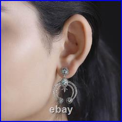 Turquoise Oval 925 Sterling Silver Dangle Drop Earrings Jewelry Gifts Ct 4.63 Turquoise Oval 925 Sterling Silver Dangle Drop Earrings Jewelry Gifts Ct 4.63