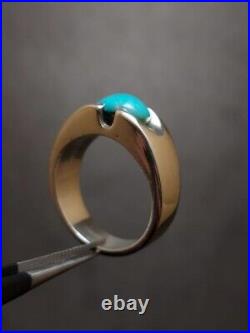 Turquoise Ring Mens Jewelry Natural Gemstone Sterling Silver Sizes 5-15 Feroza Turquoise Ring Mens Jewelry Natural Gemstone Sterling Silver Sizes 5-15 Feroza