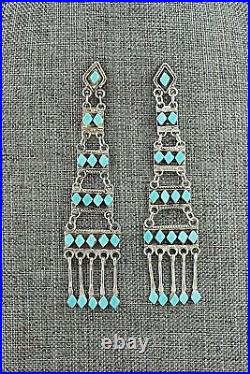 Turquoise & Sterling Silver Earrings Priscilla Chavez