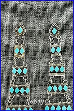 Turquoise & Sterling Silver Earrings Priscilla Chavez