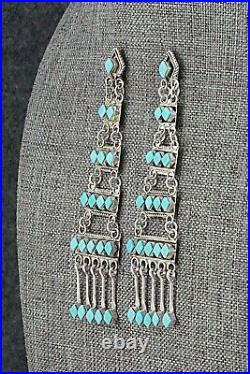 Turquoise & Sterling Silver Earrings Priscilla Chavez