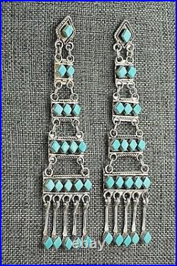 Turquoise & Sterling Silver Earrings Priscilla Chavez