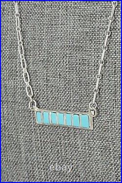 Turquoise & Sterling Silver Necklace Glennetta Luna