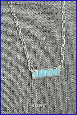 Turquoise & Sterling Silver Necklace Glennetta Luna