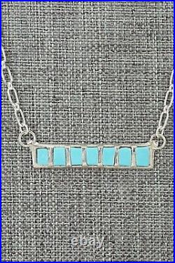 Turquoise & Sterling Silver Necklace Glennetta Luna