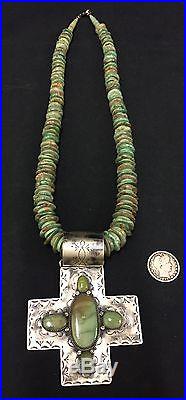Turquoise & Sterling Silver Necklace Native American Indian Nick Jackson