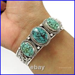 Turquoise Stone 925 Sterling Silver Christmas Gift December Bangle Jewelry