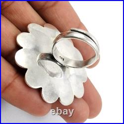 Turquoise Stone Statement Ring Christmas Gift Jewelry Real 925 Sterling Silver