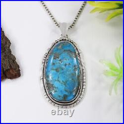 Turquoise Treasure 925 Sterling Silver Kingman Turquoise Pendant