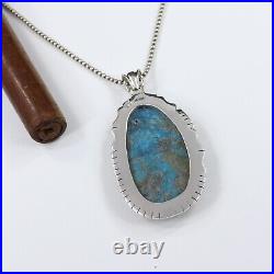 Turquoise Treasure 925 Sterling Silver Kingman Turquoise Pendant