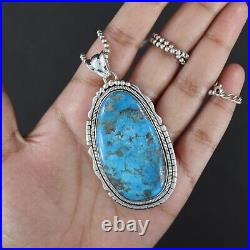 Turquoise Treasure 925 Sterling Silver Kingman Turquoise Pendant