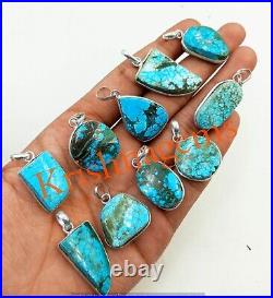 Turquoise gemstone Pendants Lot 925 Sterling Silver Plated Wholesale Lot Jewelry