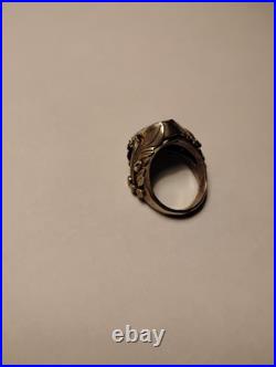 Turquoise jewelry native american ring Sterling Silver Hand Made Size 9