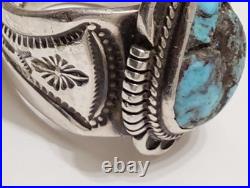 Unique Navajo Turquoise Sterling Silver Men's Ring