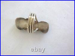 Unsigned Navajo Turquoise Trio Ring 925 Sterling Silver 1.75 In Sz 8