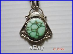 Vintage Orville Tsinnie Navajo Turquoise & Sterling Silver Necklace