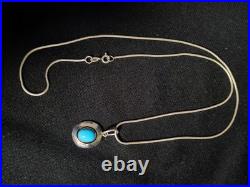 VTG ESTATE Earrings & Necklace Set Sterling SILVER & TURQUOISE By CARLOS DIAZ VTG ESTATE Earrings & Necklace Set Sterling SILVER & TURQUOISE By CARLOS DIAZ