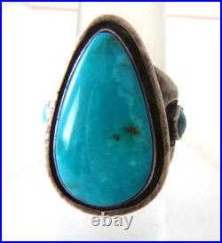 VTG Navajo Pete Morgan Signed Turquoise Ring 925 Sterling Silver Size 6 VTG Navajo Pete Morgan Signed Turquoise Ring 925 Sterling Silver Size 6