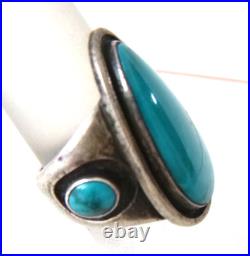 VTG Navajo Pete Morgan Signed Turquoise Ring 925 Sterling Silver Size 6 VTG Navajo Pete Morgan Signed Turquoise Ring 925 Sterling Silver Size 6