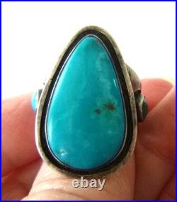 VTG Navajo Pete Morgan Signed Turquoise Ring 925 Sterling Silver Size 6 VTG Navajo Pete Morgan Signed Turquoise Ring 925 Sterling Silver Size 6