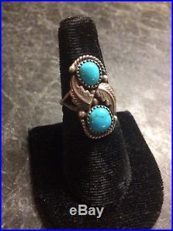VTG Pawn Native American Old Ring Lot Turquoise Sterling Silver 6 rings