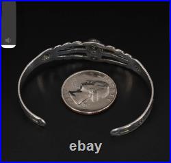 VTG Sterling Silver NAVAJO Fred Harvey Turquoise Peyote Bird 6 Cuff Bracelet 9g VTG Sterling Silver NAVAJO Fred Harvey Turquoise Peyote Bird 6 Cuff Bracelet 9g