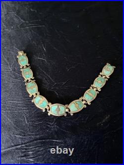 VTG Taxco 950 Sterling Silver Turquoise Necklace Bracelet & Earrings Set Mexico VTG Taxco 950 Sterling Silver Turquoise Necklace Bracelet & Earrings Set Mexico