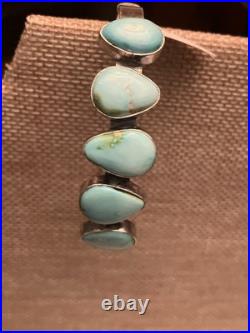 Verley Betone Navajo Sterling Silver Sonoran Gold Turquoise Bracelet 7signed