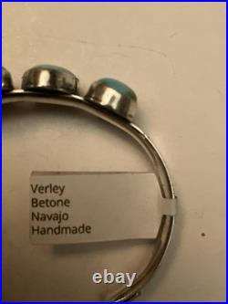 Verley Betone Navajo Sterling Silver Sonoran Gold Turquoise Bracelet 7signed