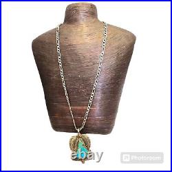 Very IMPORTANT Navajo VINTAGE Sterling Silver Royston Turquoise Necklace