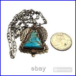 Very IMPORTANT Navajo VINTAGE Sterling Silver Royston Turquoise Necklace