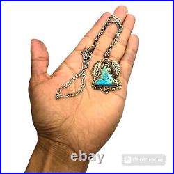 Very IMPORTANT Navajo VINTAGE Sterling Silver Royston Turquoise Necklace