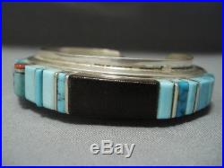 Very Rare Vintage Hopi Sherian Loloma Charles Turquoise Sterling Silver Bracelet