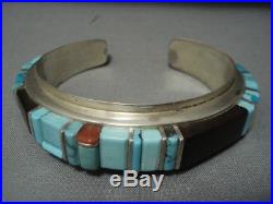 Very Rare Vintage Hopi Sherian Loloma Charles Turquoise Sterling Silver Bracelet