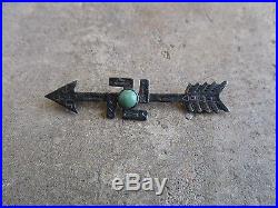 Vint 1930 early Fred Harvey Whirling Log pin TQ sterling old pawn trading post