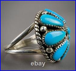 Vintage Authentic Beverly Weebothee Zuni Sterling Silver Turquoise Ring
