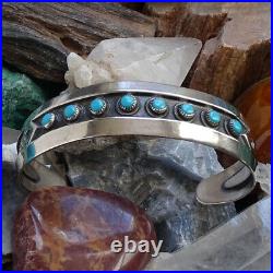 Vintage Bell Trading Post Sterling Snake Eye Turquoise Cuff Bracelet 17 Grams