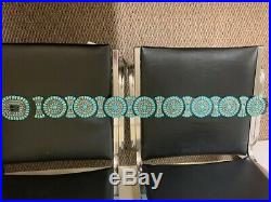 Vintage Concho Sterling Silver Turquoise Belt JW Marking Beauty