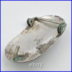 Vintage Darlene C DC Thomas Navajo Sterling Silver Turquoise Concho Belt Buckle