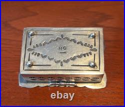 Vintage Herbert Cayatineto Navajo Sterling Silver Trinket Jewelry Box Turquoise Vintage Herbert Cayatineto Navajo Sterling Silver Trinket Jewelry Box Turquoise