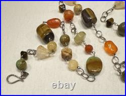 Vintage Jay King DTR Mine Finds 925 Sterling & Semi Precious Stone Necklace
