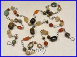 Vintage Jay King DTR Mine Finds 925 Sterling & Semi Precious Stone Necklace